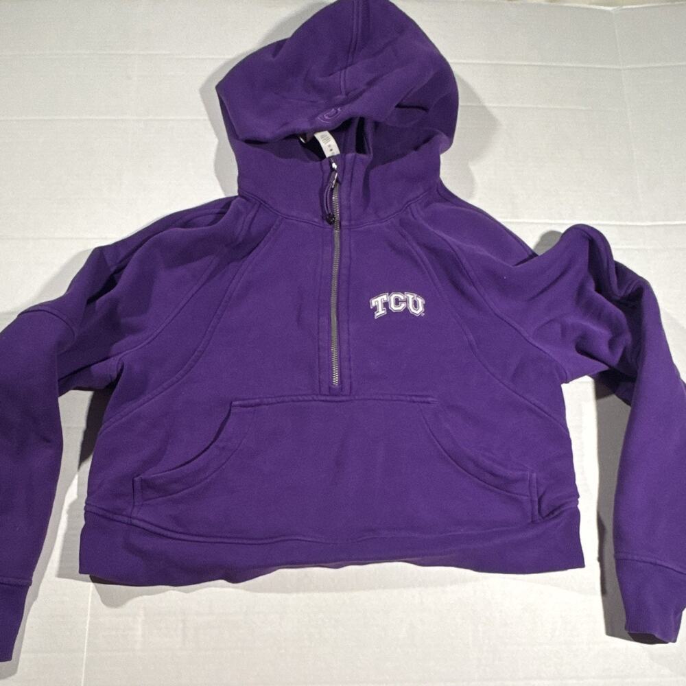 lululemon TCU Horned Frogs 1/2 Zip Scuba Hoodie Purple XS/S